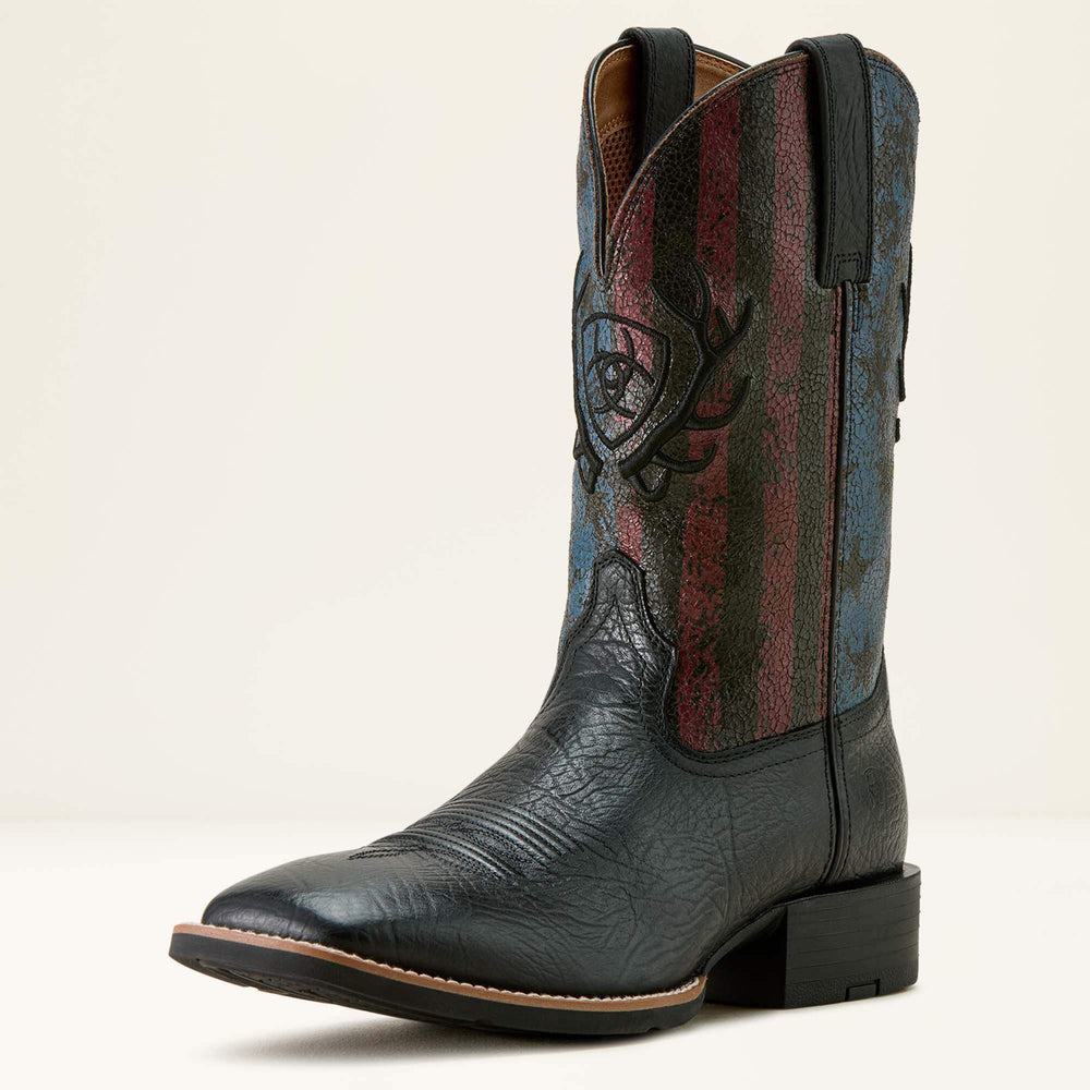 Ariat Sport Liberty Antler Wide Square Toe Cowboy Boot Men