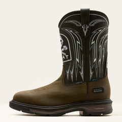 Ariat WorkHog XT Bolt Skull Waterproof Wide Square Toe Carbon Toe Work Boot Men