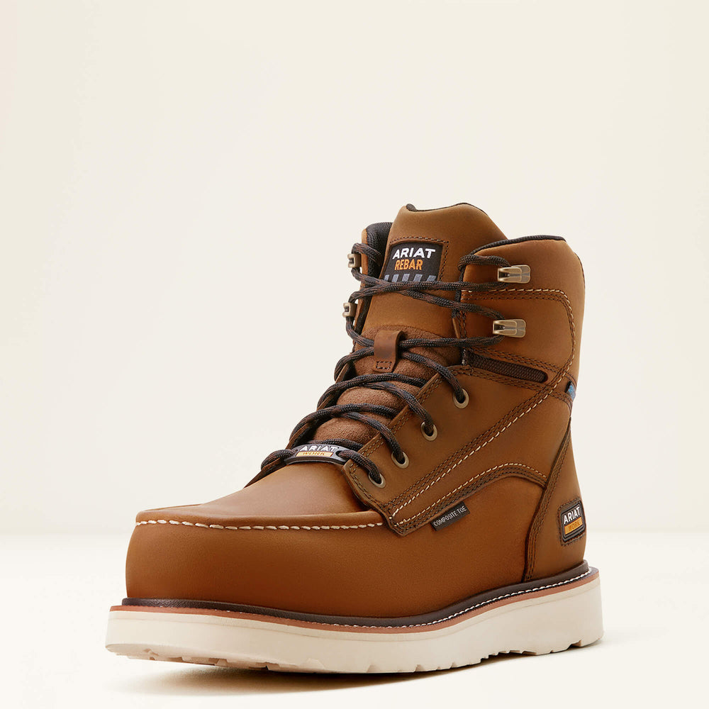 Ariat Rebar Wedge Moc Toe 6" Waterproof Composite Toe Work Boot Men