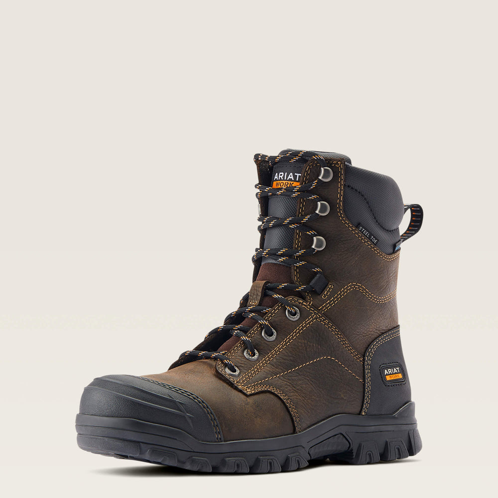 Ariat Treadfast 8" Waterproof Steel Toe Work Boot Men