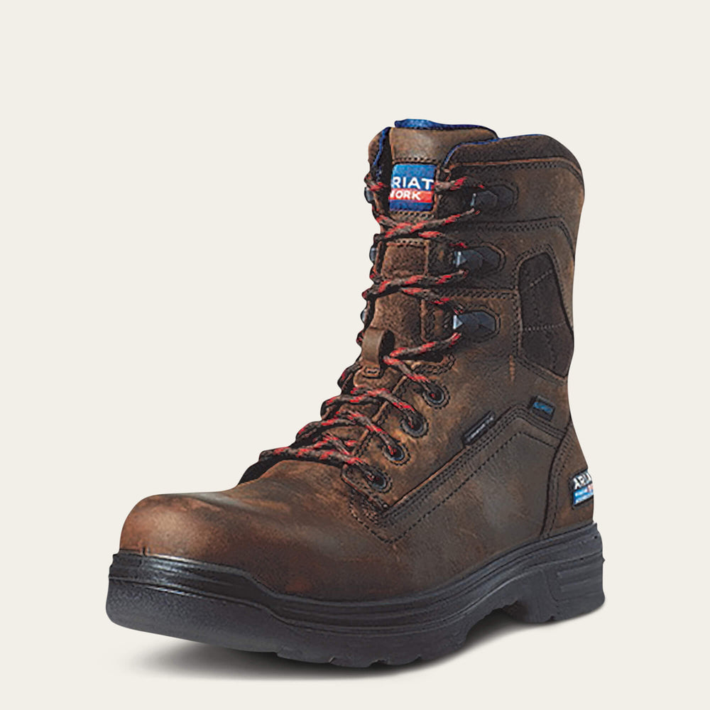 Ariat Turbo 8" USA Assembled Waterproof Carbon Toe Work Boot Men