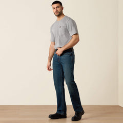 Ariat Men's Low Rise, Bootcut Work Pants - Rebar Denim Men