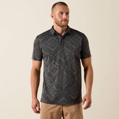 Ariat Jacquard Printed Fitted Polo Men