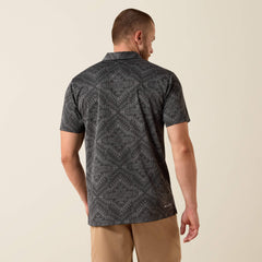 Ariat Jacquard Printed Fitted Polo Men