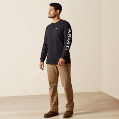 Ariat Rebar Cotton Strong Standard Logo Pocket T-Shirt Men