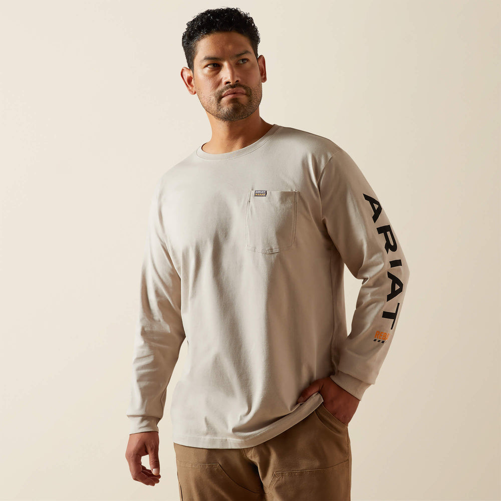 Ariat Rebar Cotton Strong Standard Logo Pocket T-Shirt Men