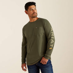 Ariat Rebar Cotton Strong Standard Logo Pocket T-Shirt Men