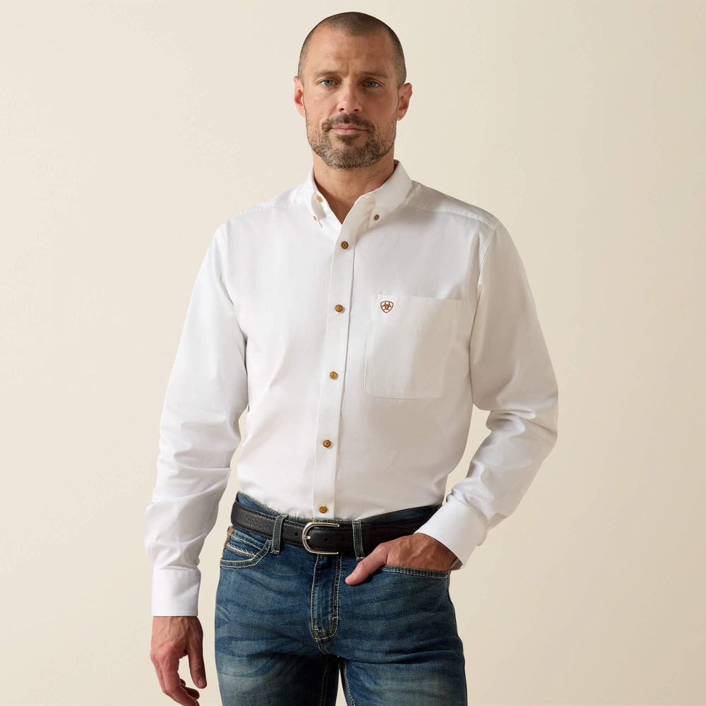 Ariat Solid Twill Fitted Shirt Men