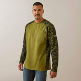 Ariat FR AC Stretch Camo Baseball T-Shirt Men