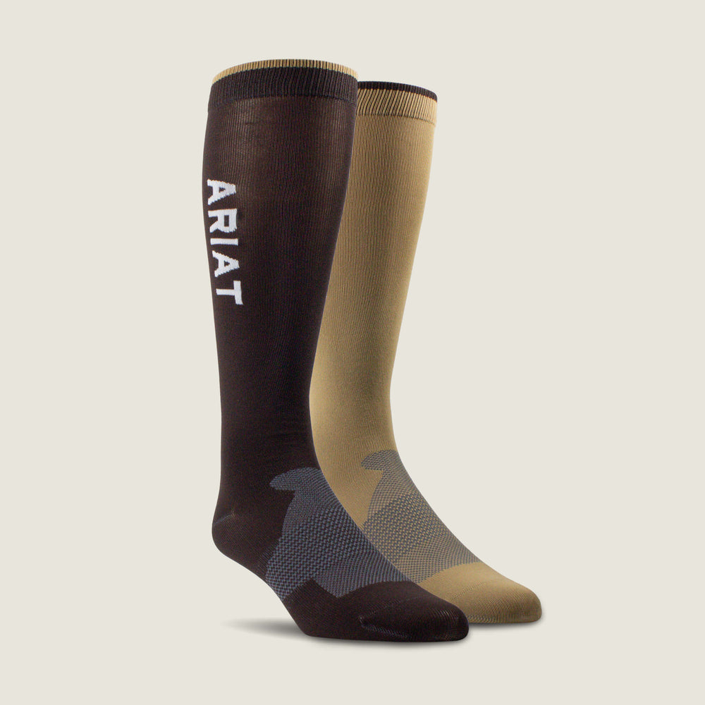 Ariat AriatTEK Essential Performance Sock 2 Pair Multi Color Pack Men|Women