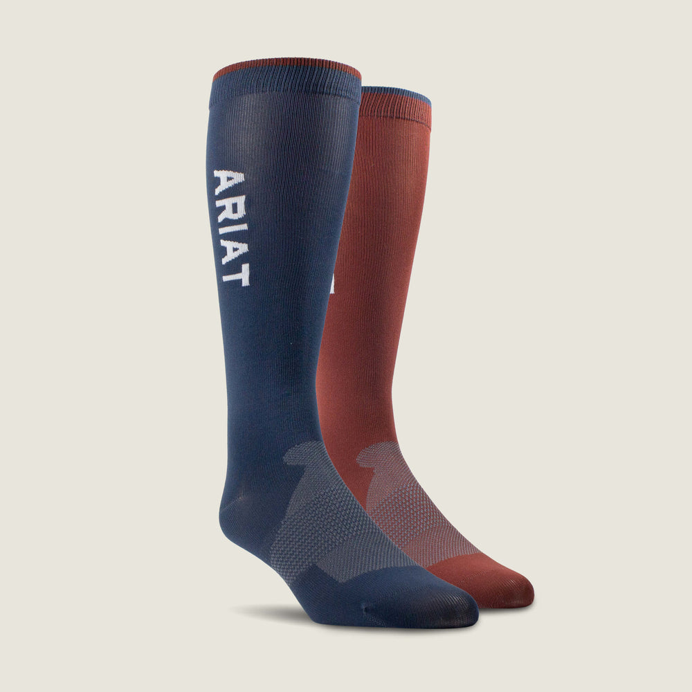 Ariat AriatTEK Essential Performance Sock 2 Pair Multi Color Pack Men|Women