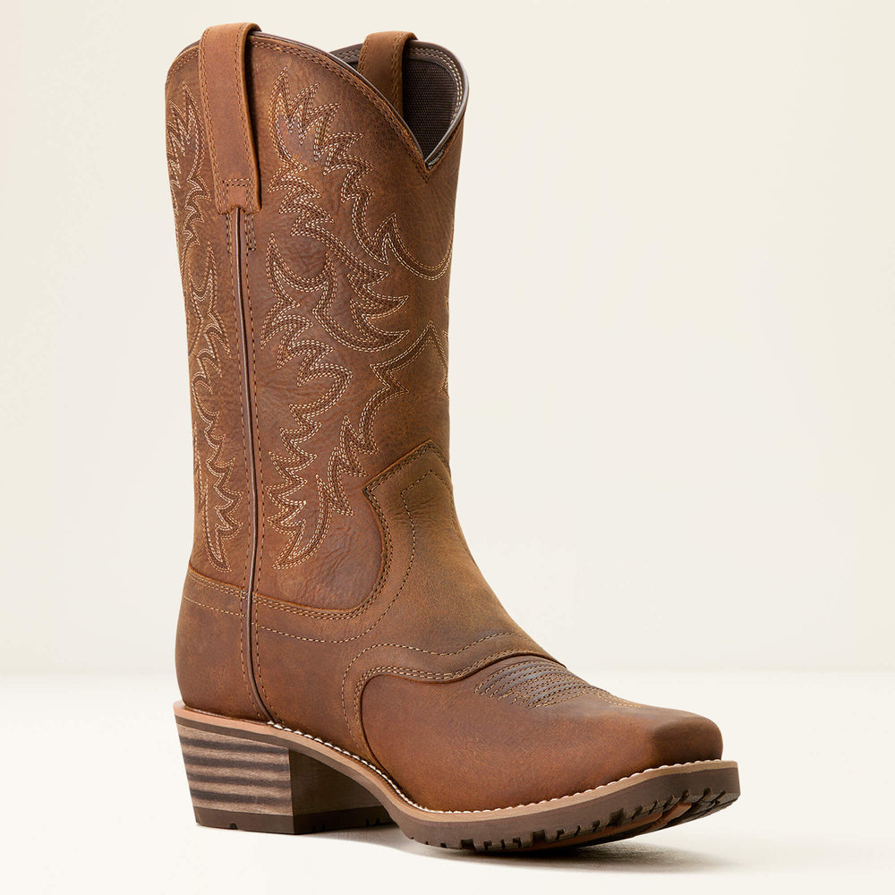 Ariat Hybrid Roughstock Square Toe Waterproof Cowboy Boot Men