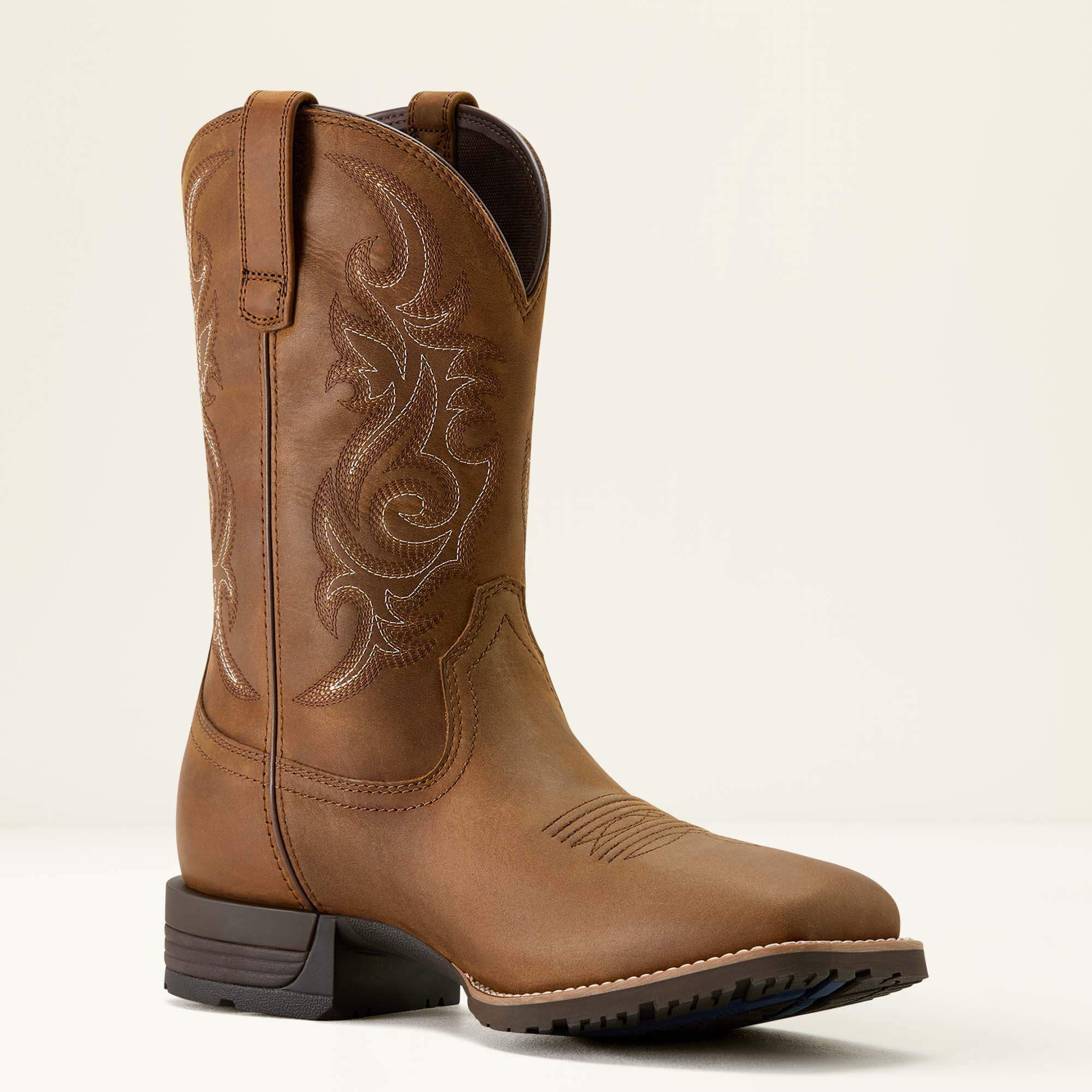 Ariat Hybrid Ranchway Waterproof Wide Square Toe Cowboy Boot Men