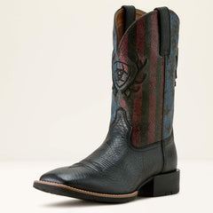 Ariat Sport Liberty Antler Wide Square Toe Cowboy Boot Men
