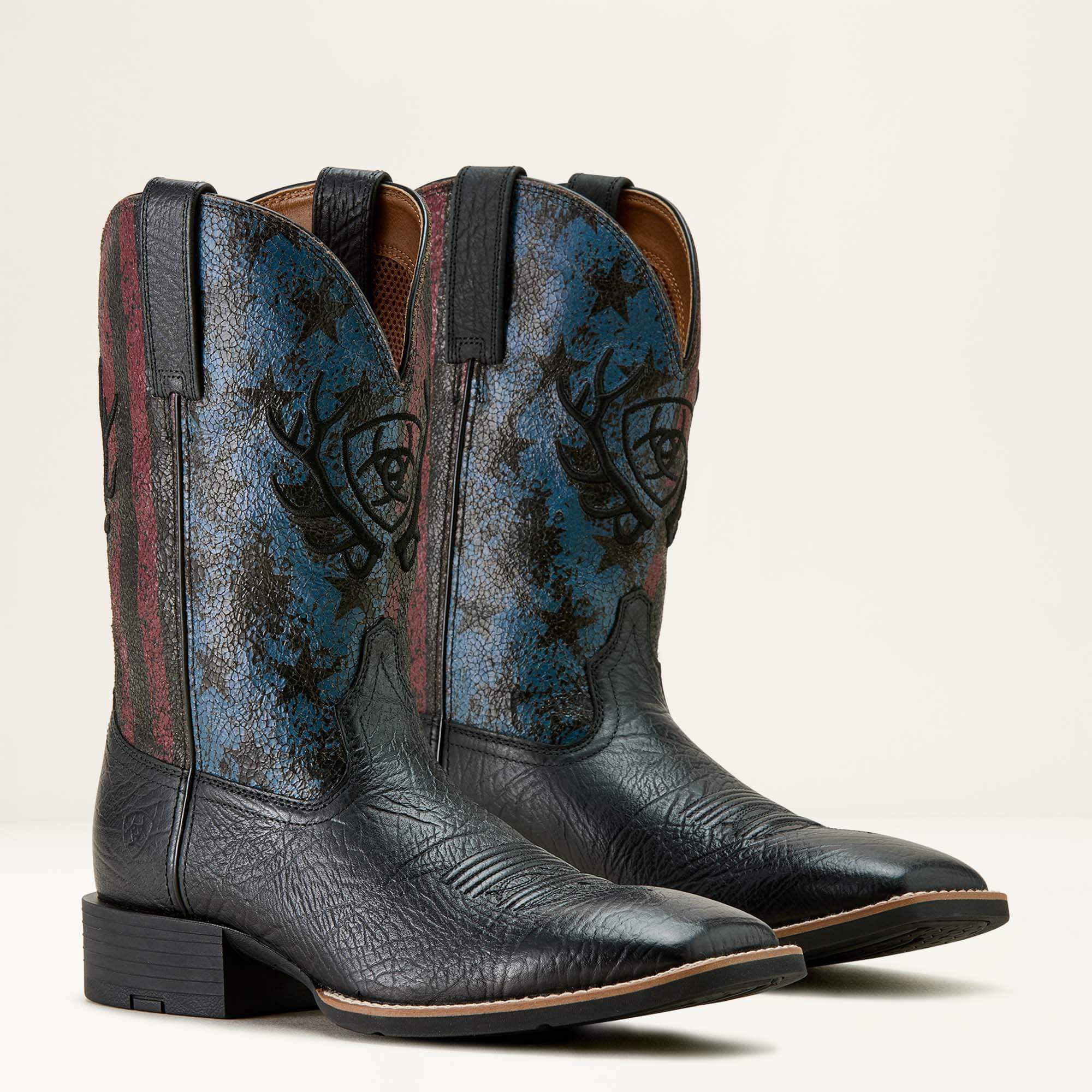 Ariat Sport Liberty Antler Wide Square Toe Cowboy Boot Men