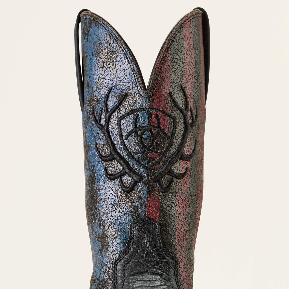 Ariat Sport Liberty Antler Wide Square Toe Cowboy Boot Men