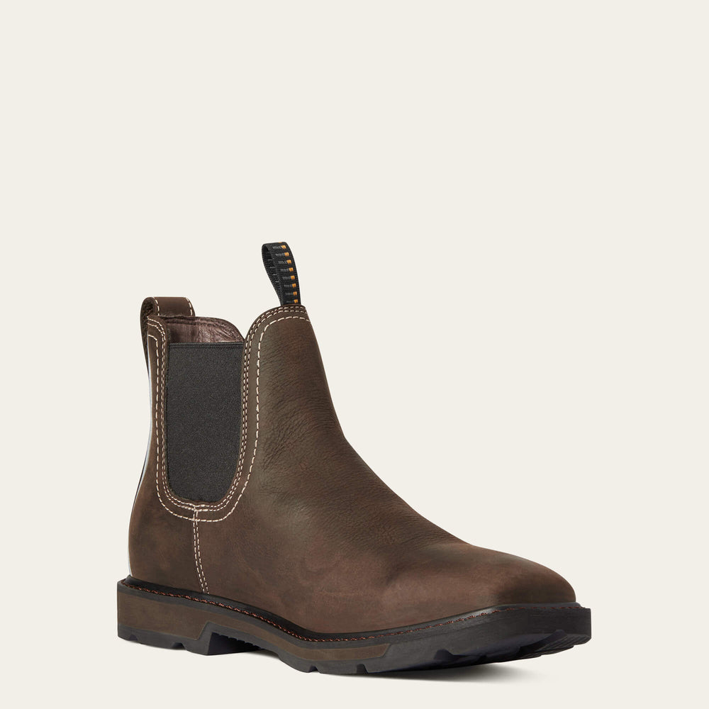 Ariat Groundbreaker Chelsea Wide Square Toe Waterproof Work Boot Men