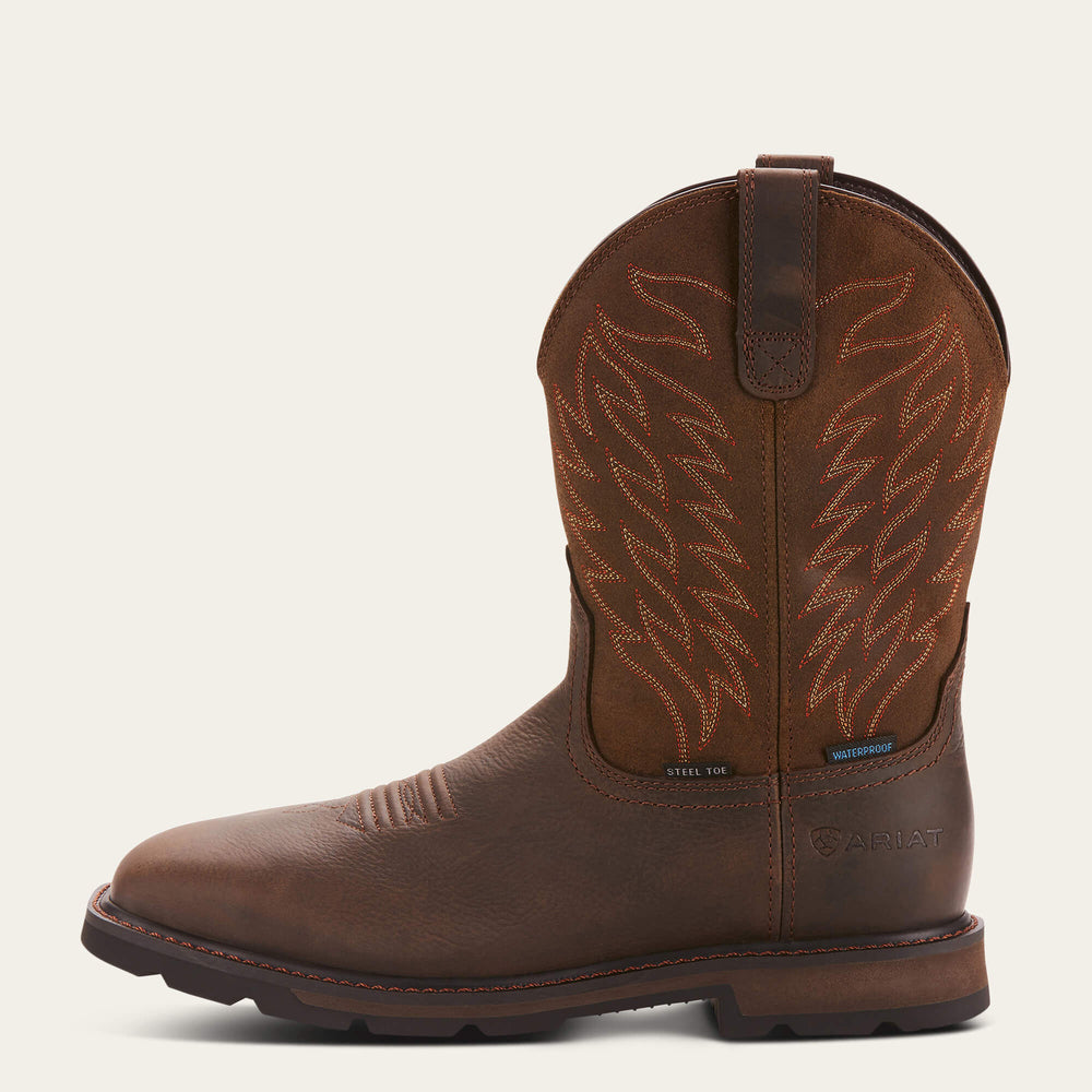 Ariat Groundbreaker Wide Square Toe Waterproof Steel Toe Work Boot Men