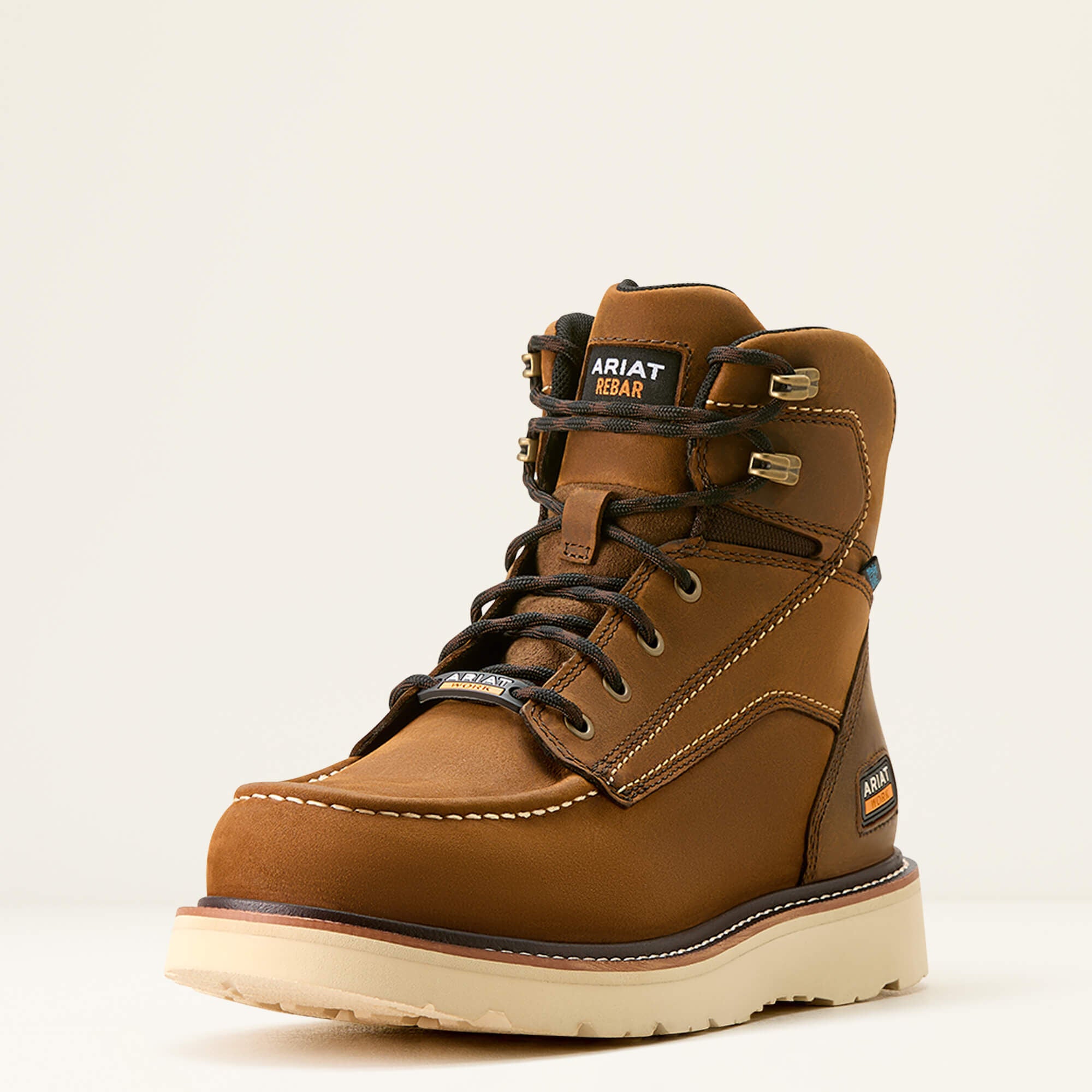 Ariat Rebar Wedge Moc Toe 6" Waterproof Work Boot Men
