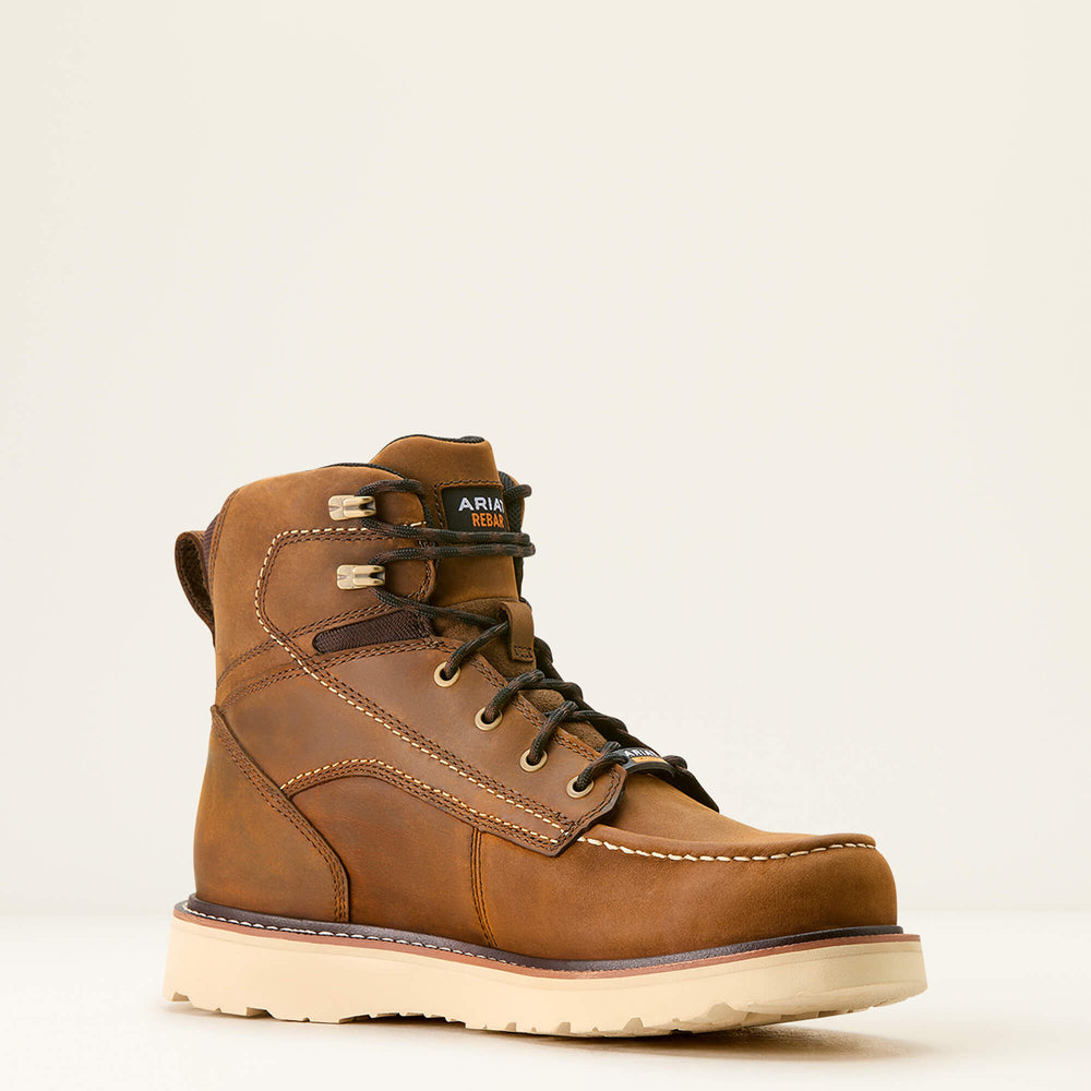 Ariat Rebar Wedge Moc Toe 6" Waterproof Work Boot Men
