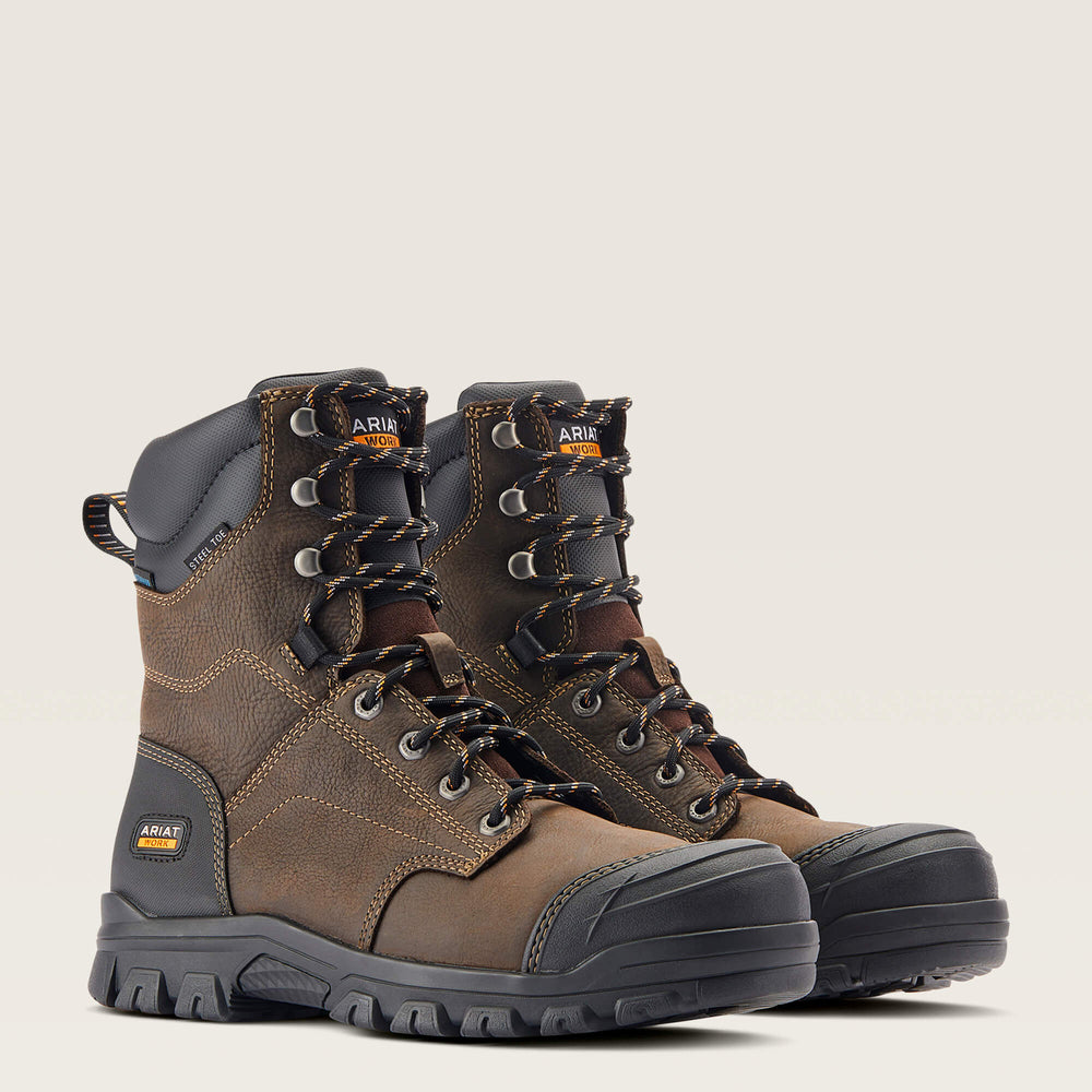 Ariat Treadfast 8" Waterproof Steel Toe Work Boot Men