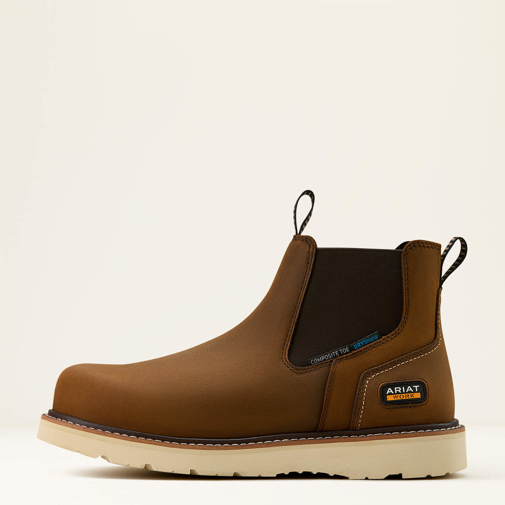 Ariat Rebar Wedge Chelsea Waterproof Composite Toe Work Boot Men