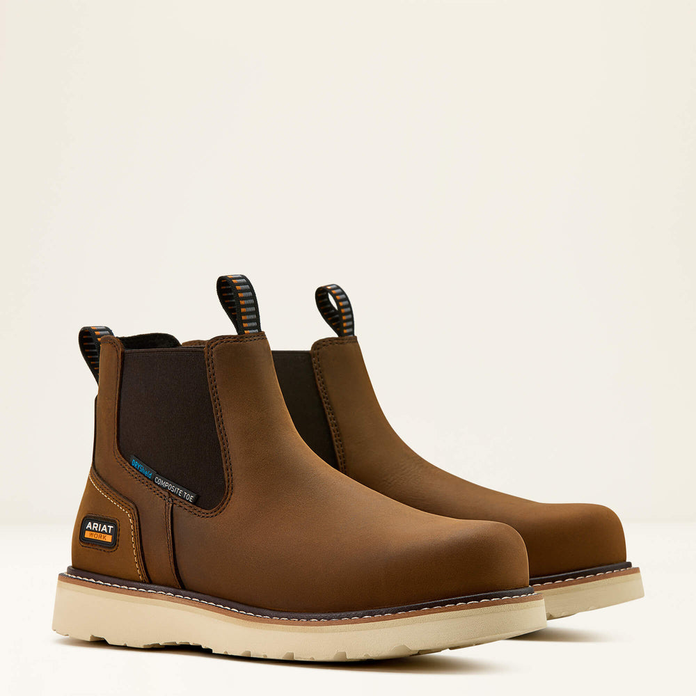 Ariat Rebar Wedge Chelsea Waterproof Composite Toe Work Boot Men