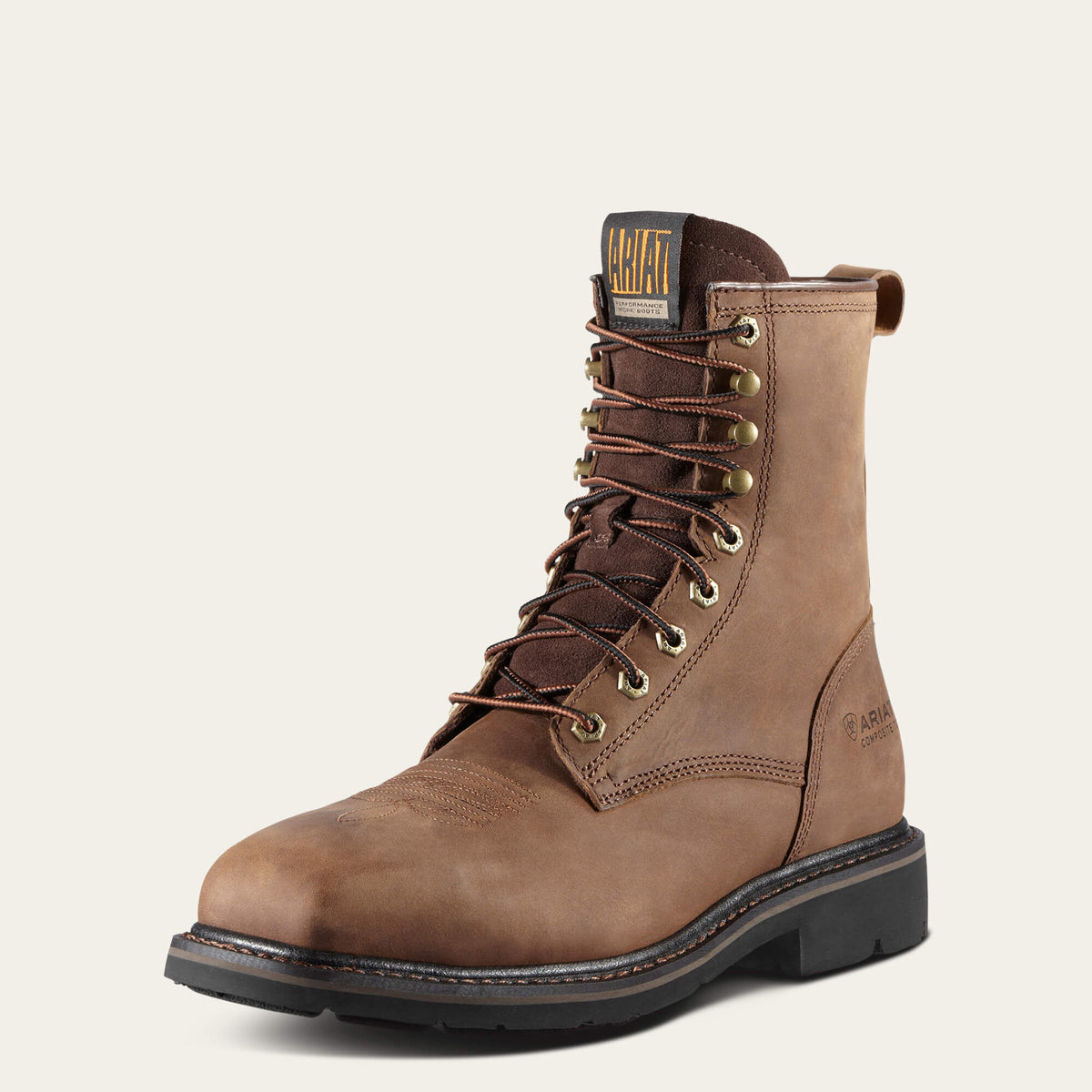 Ariat Cascade 8" Wide Square Toe Steel Toe Work Boot Men