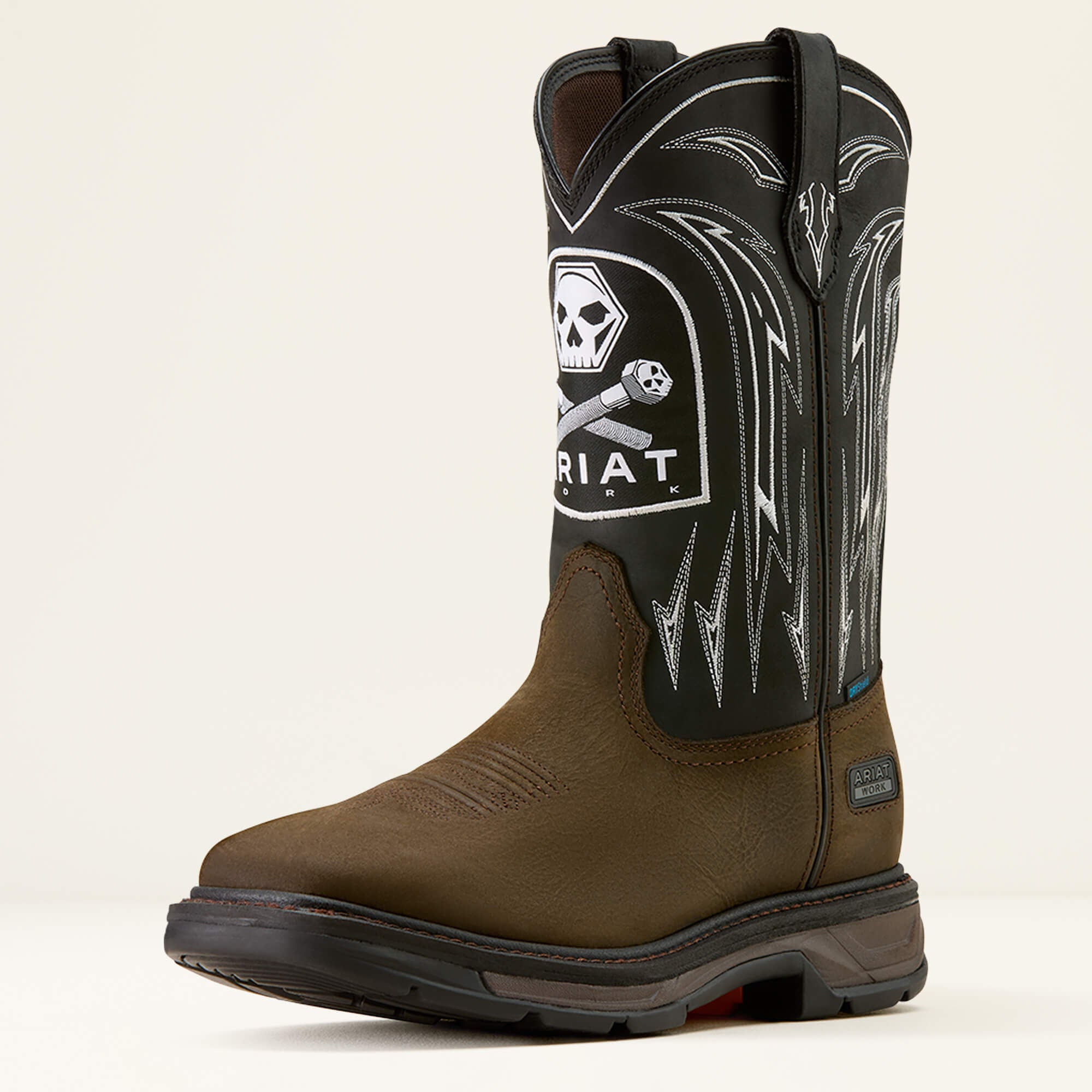 Ariat WorkHog XT Bolt Skull Waterproof Wide Square Toe Work Boot Men