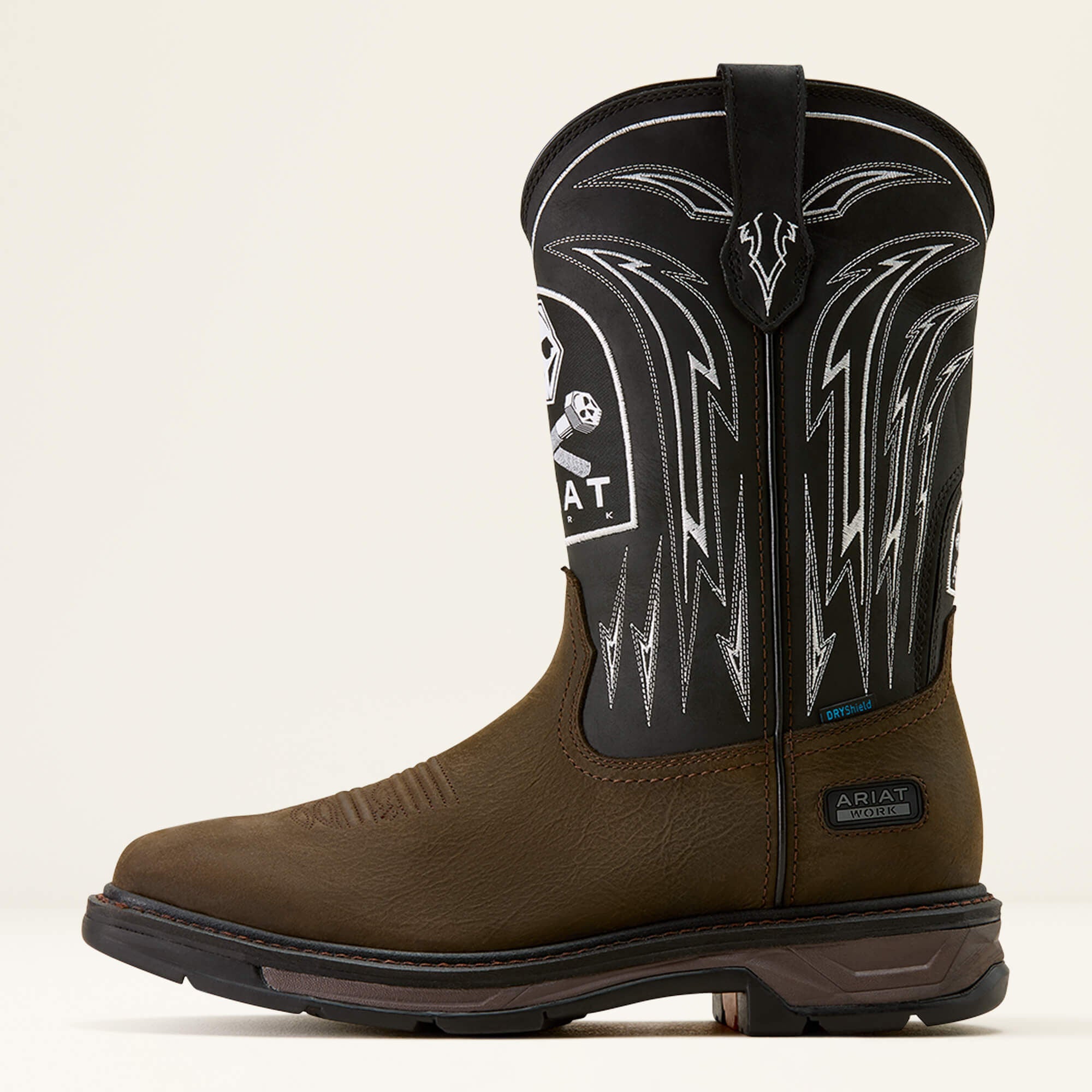 Ariat WorkHog XT Bolt Skull Waterproof Wide Square Toe Work Boot Men