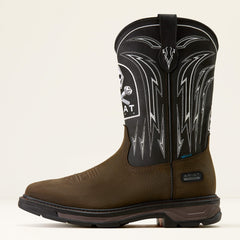 Ariat WorkHog XT Bolt Skull Waterproof Wide Square Toe Work Boot Men