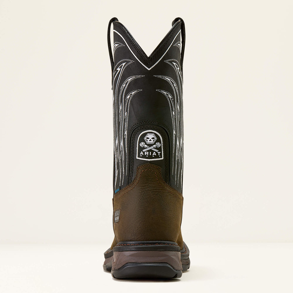 Ariat WorkHog XT Bolt Skull Waterproof Wide Square Toe Work Boot Men