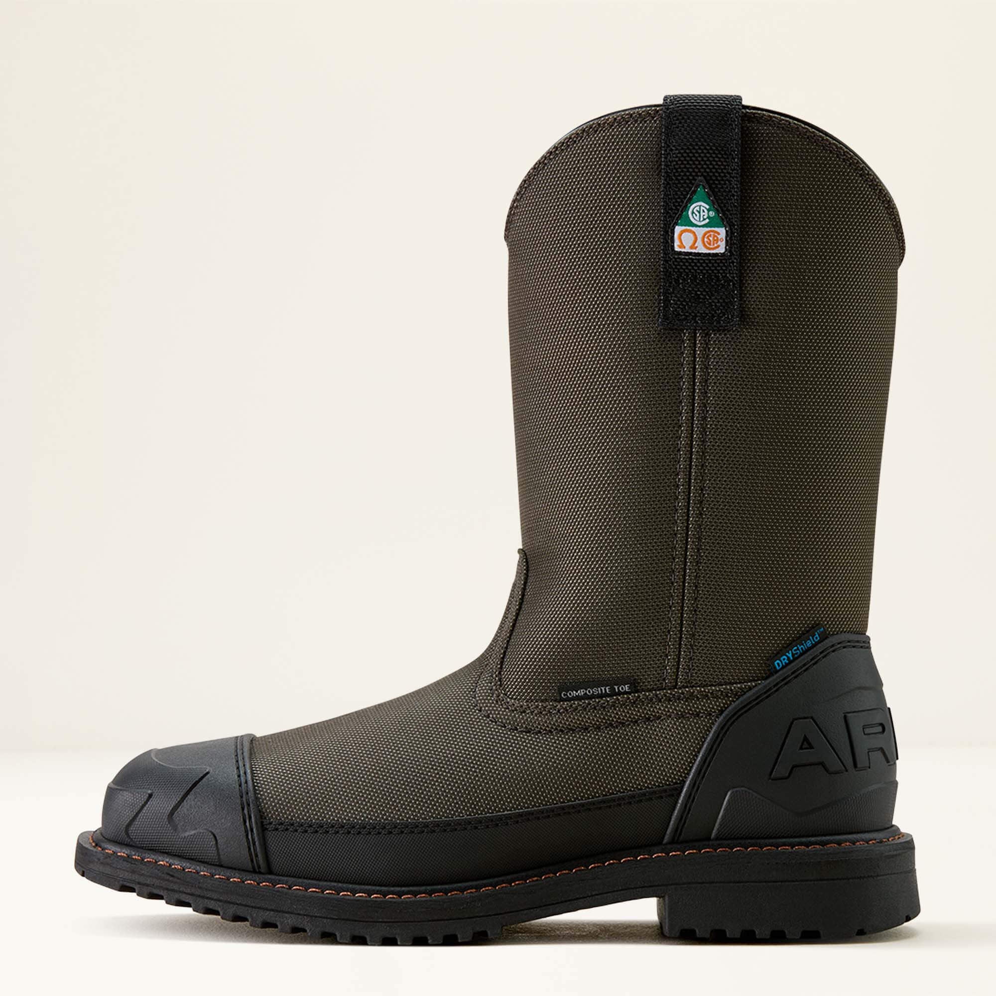 Ariat RigTEK Wildcat Pull-On CSA Waterproof Wide Square Toe Composite Toe Work Boot Men