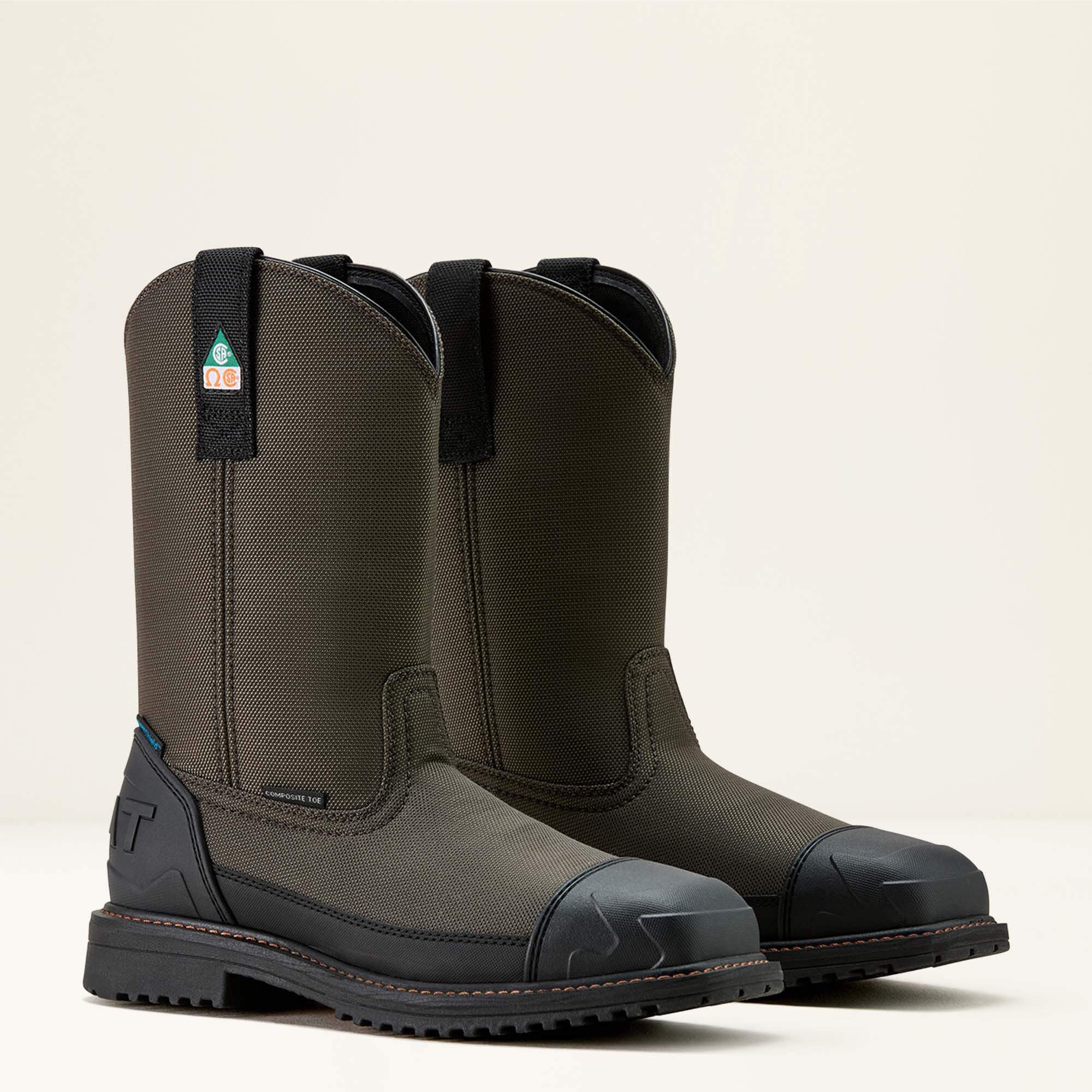 Ariat RigTEK Wildcat Pull-On CSA Waterproof Wide Square Toe Composite Toe Work Boot Men