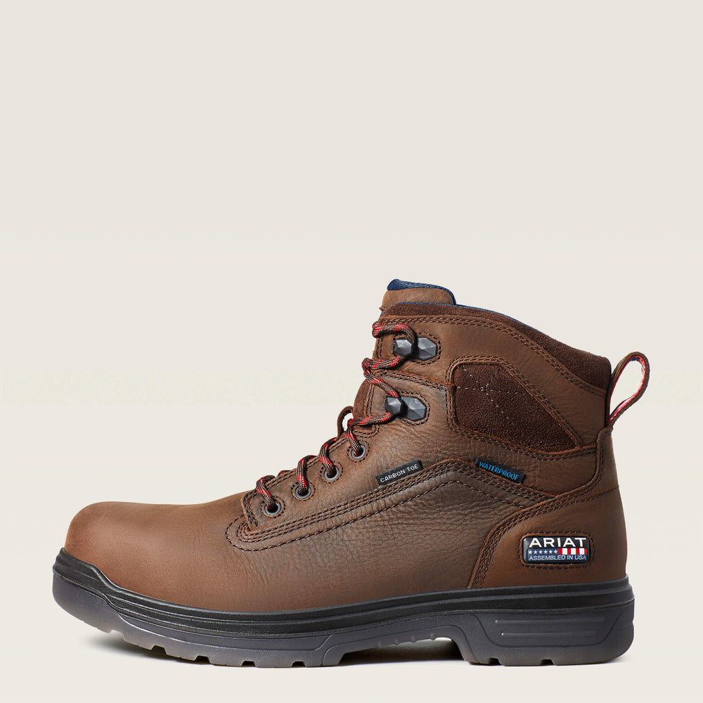 Ariat Turbo 6" USA Assembled Waterproof Carbon Toe Work Boot Men