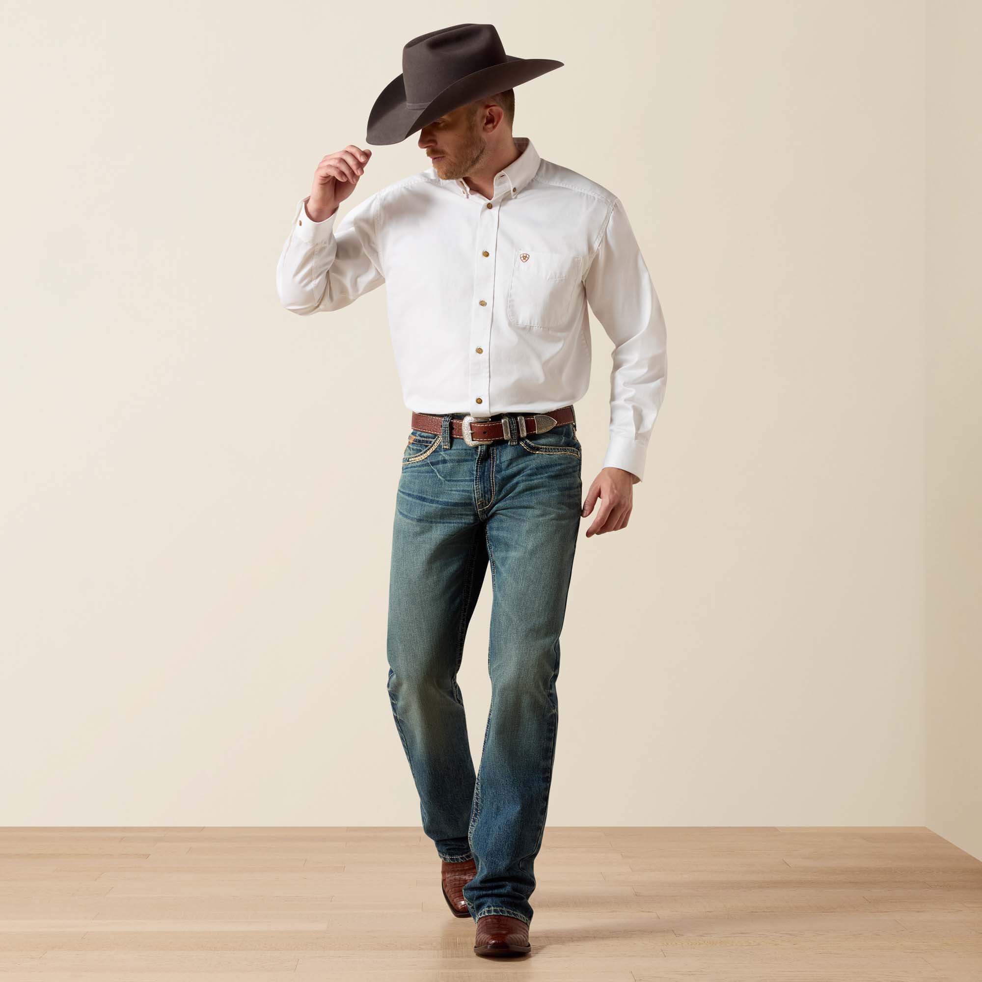 Ariat M5 Slim Gambler Stackable Straight Leg Jean Men|Trends