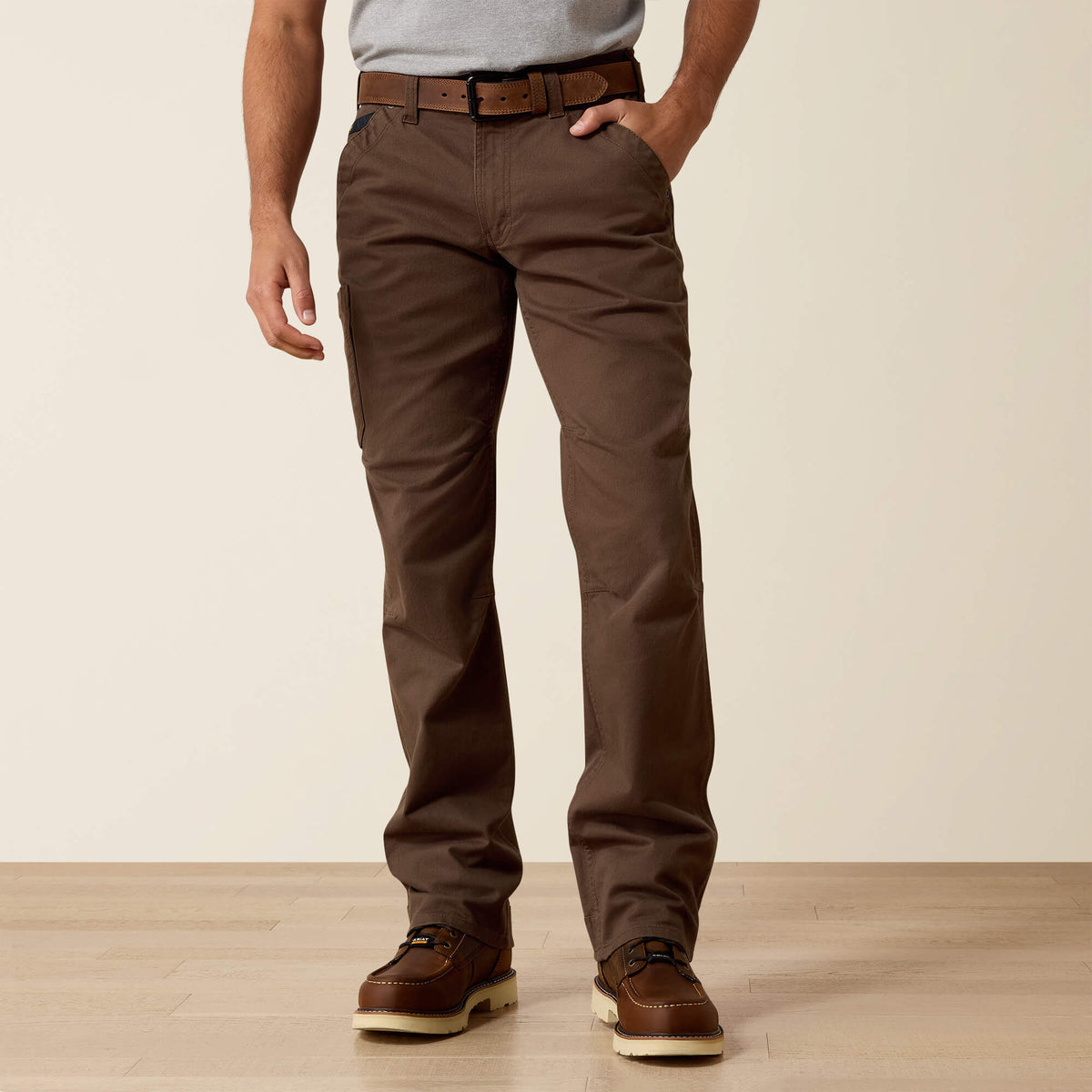 Ariat Rebar M5 Straight DuraStretch Washed Twill Dungaree Straight Leg Pant Men