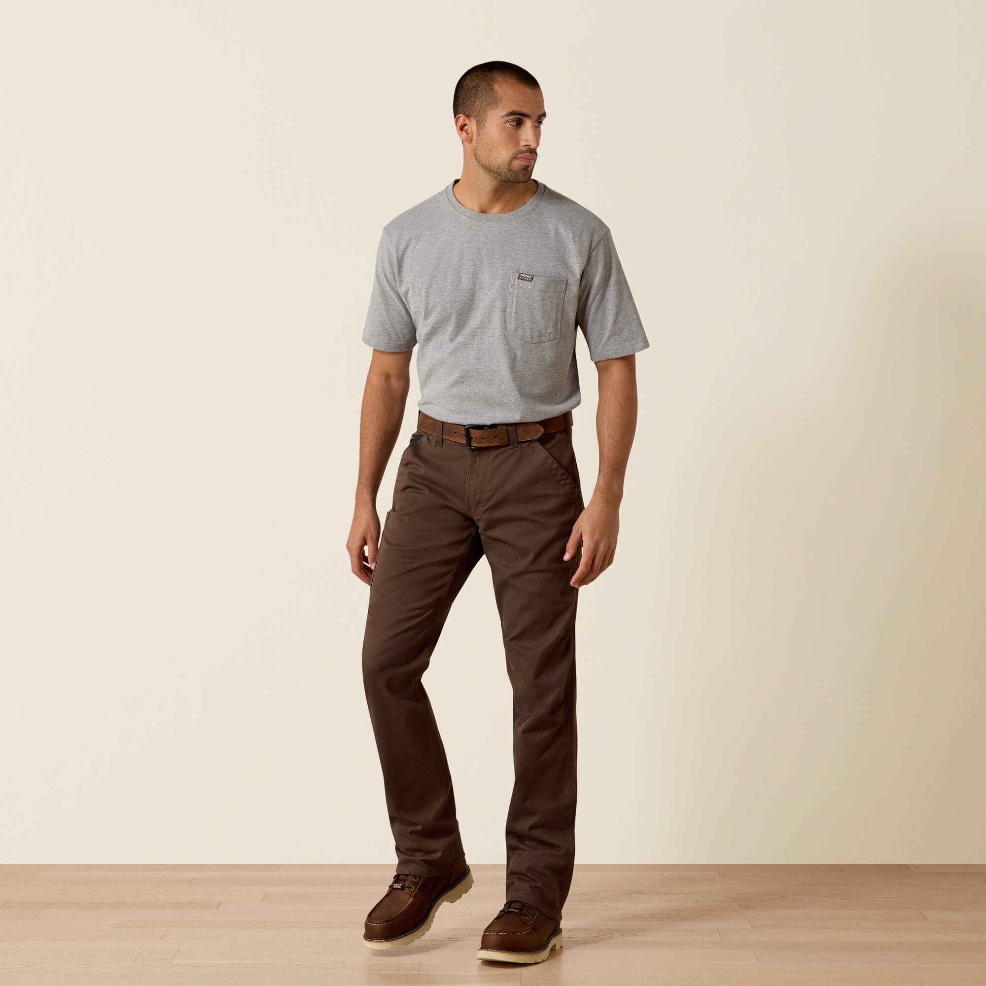 Ariat Rebar M5 Straight DuraStretch Washed Twill Dungaree Straight Leg Pant Men