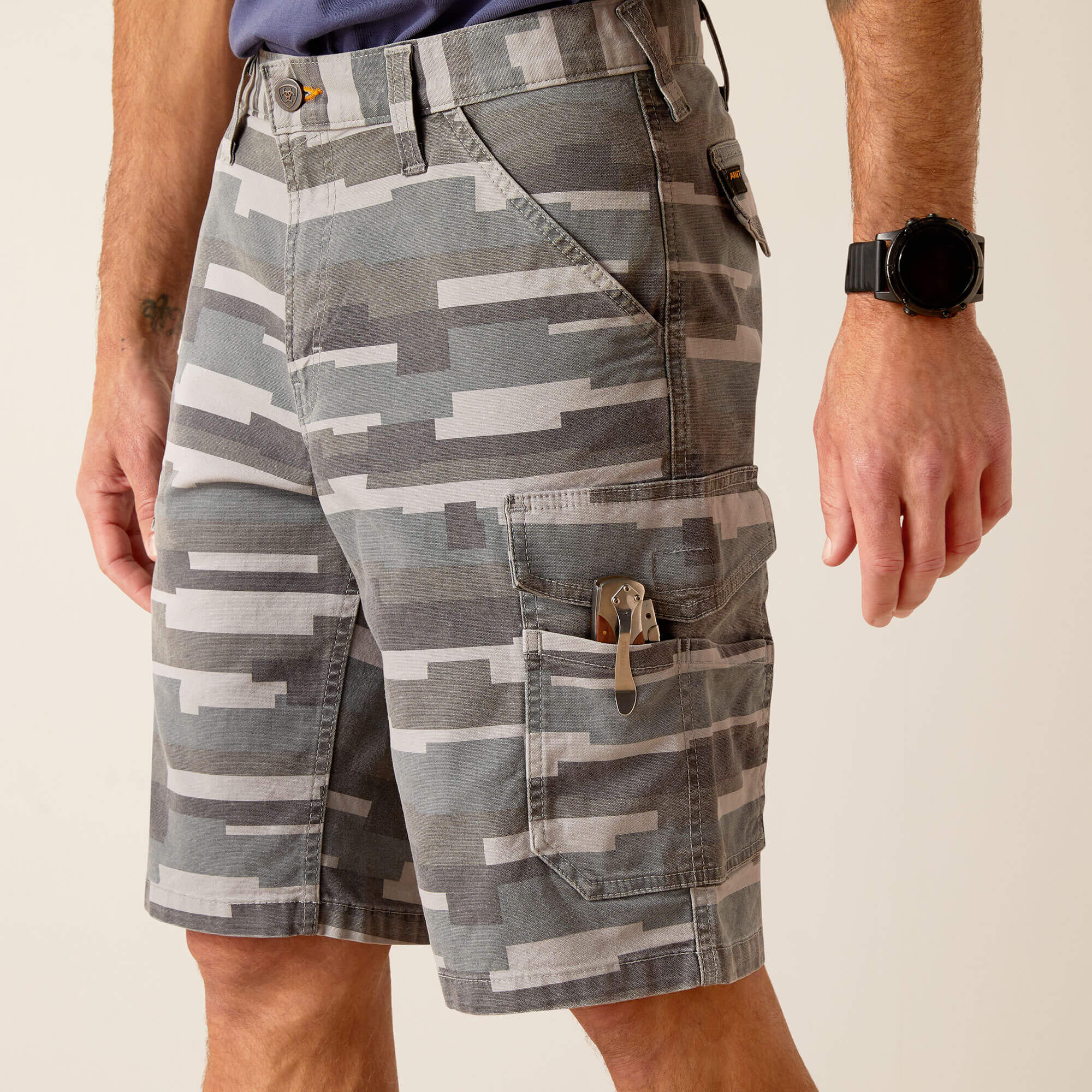 Ariat Rebar DuraStretch Made Tough Cargo 11" Short Men
