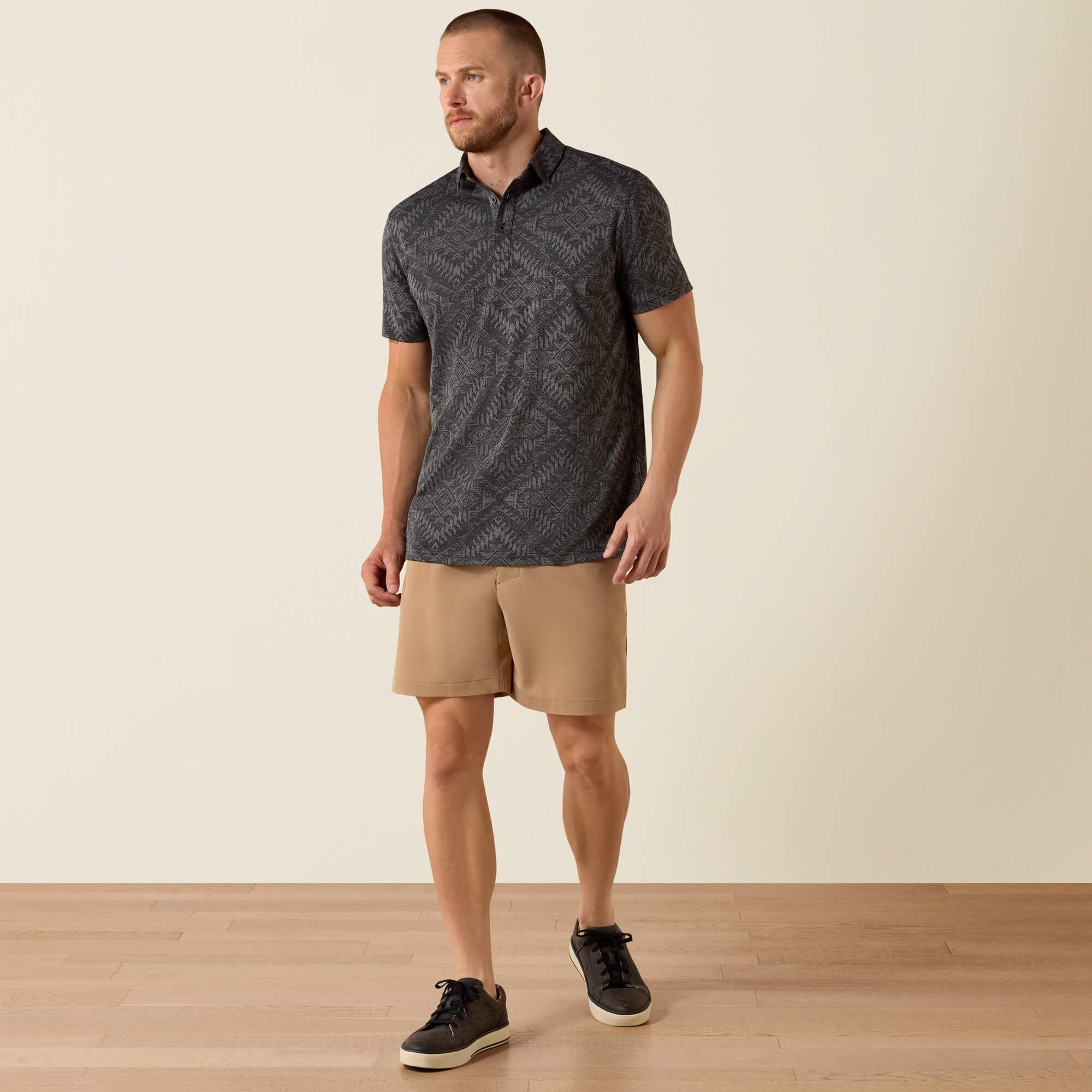 Ariat Jacquard Printed Fitted Polo Men