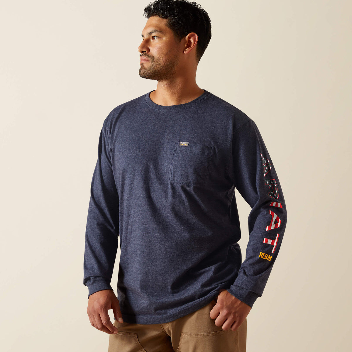 Ariat Rebar Cotton Strong Standard Logo Pocket T-Shirt Men