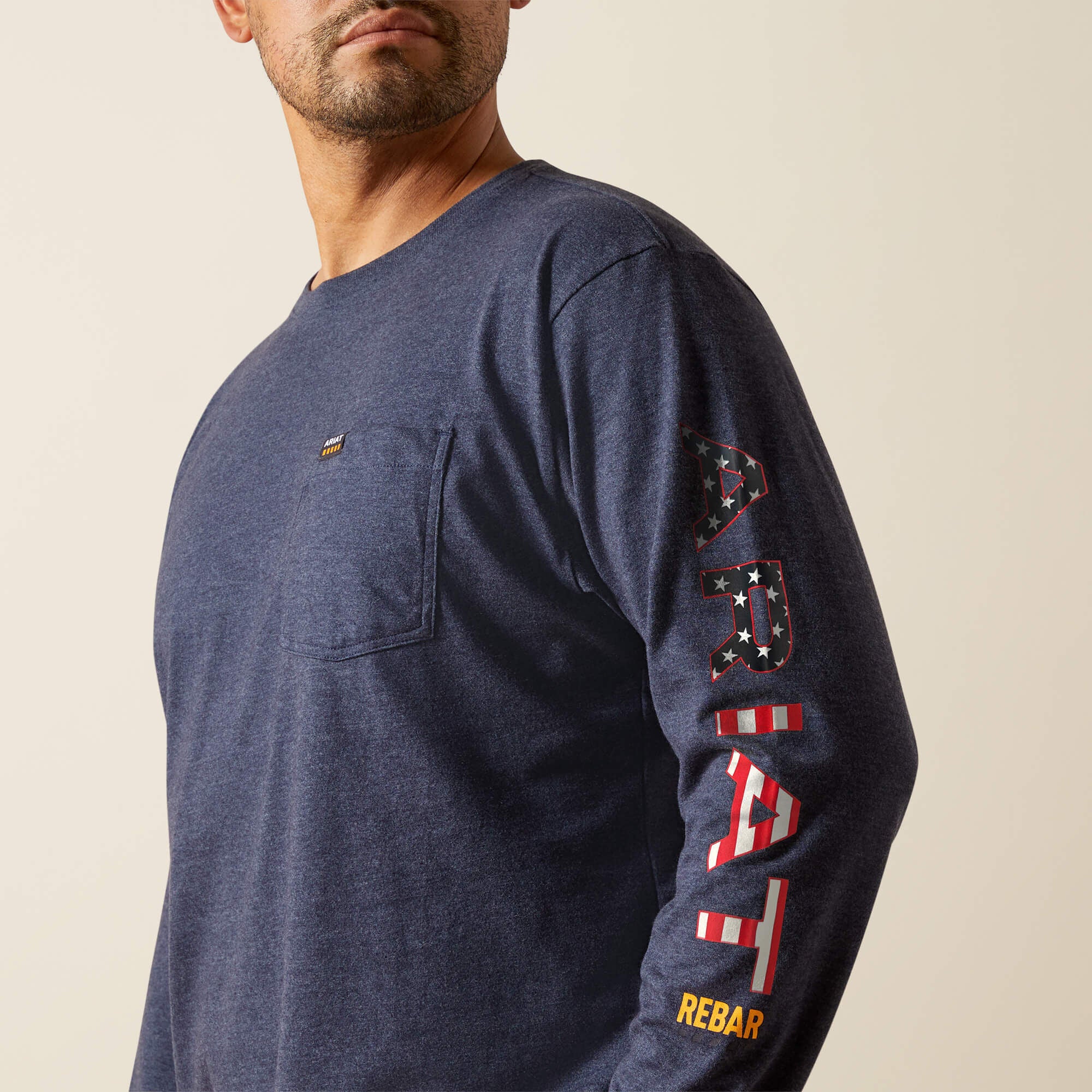 Ariat Rebar Cotton Strong Standard Logo Pocket T-Shirt Men
