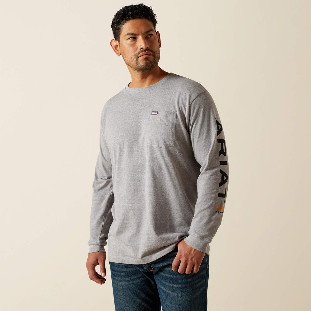 Ariat Rebar Cotton Strong Standard Logo Pocket T-Shirt Men