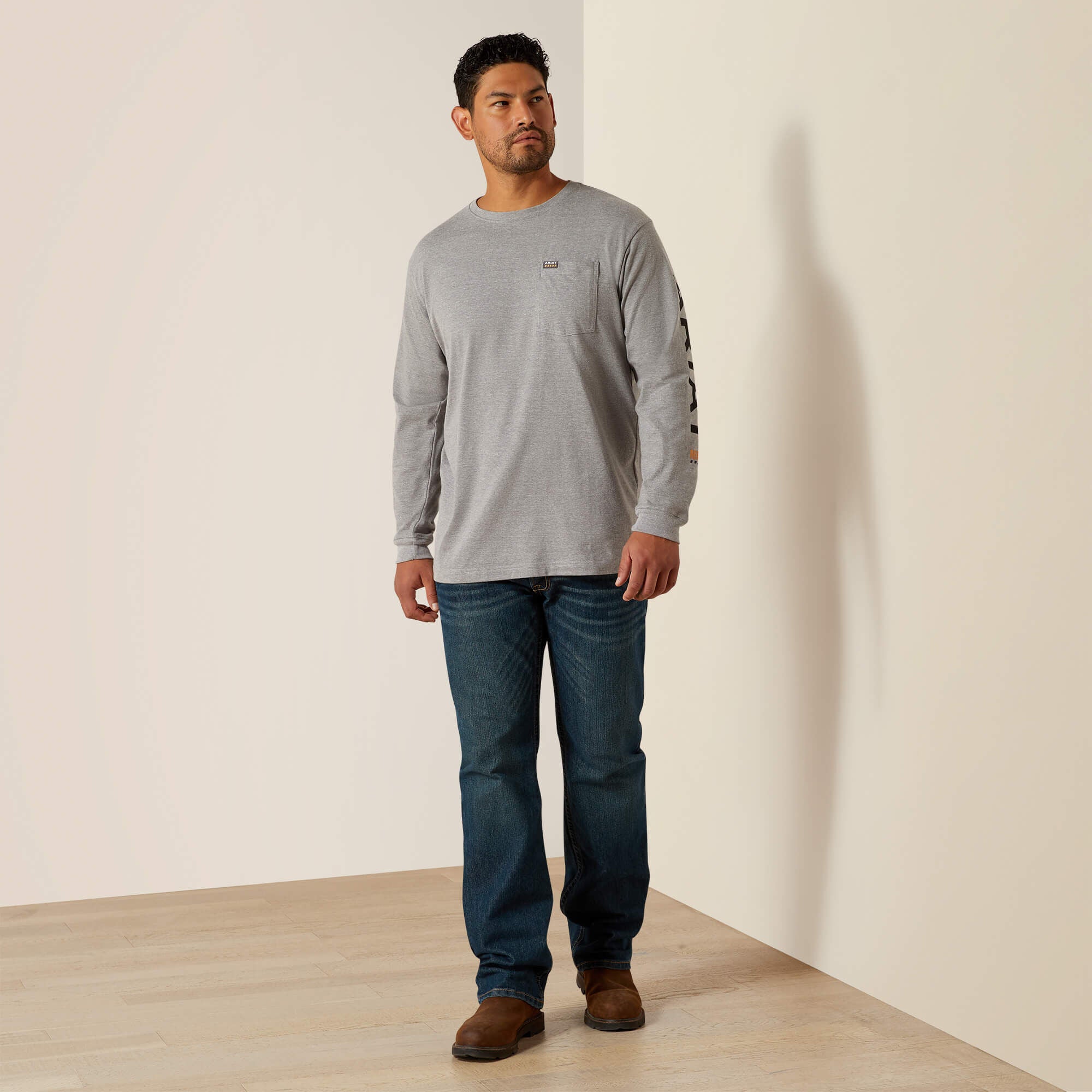 Ariat Rebar Cotton Strong Standard Logo Pocket T-Shirt Men