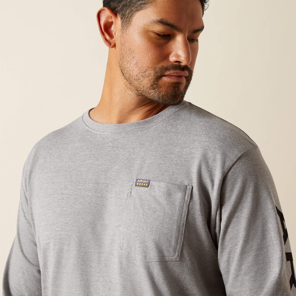 Ariat Rebar Cotton Strong Standard Logo Pocket T-Shirt Men