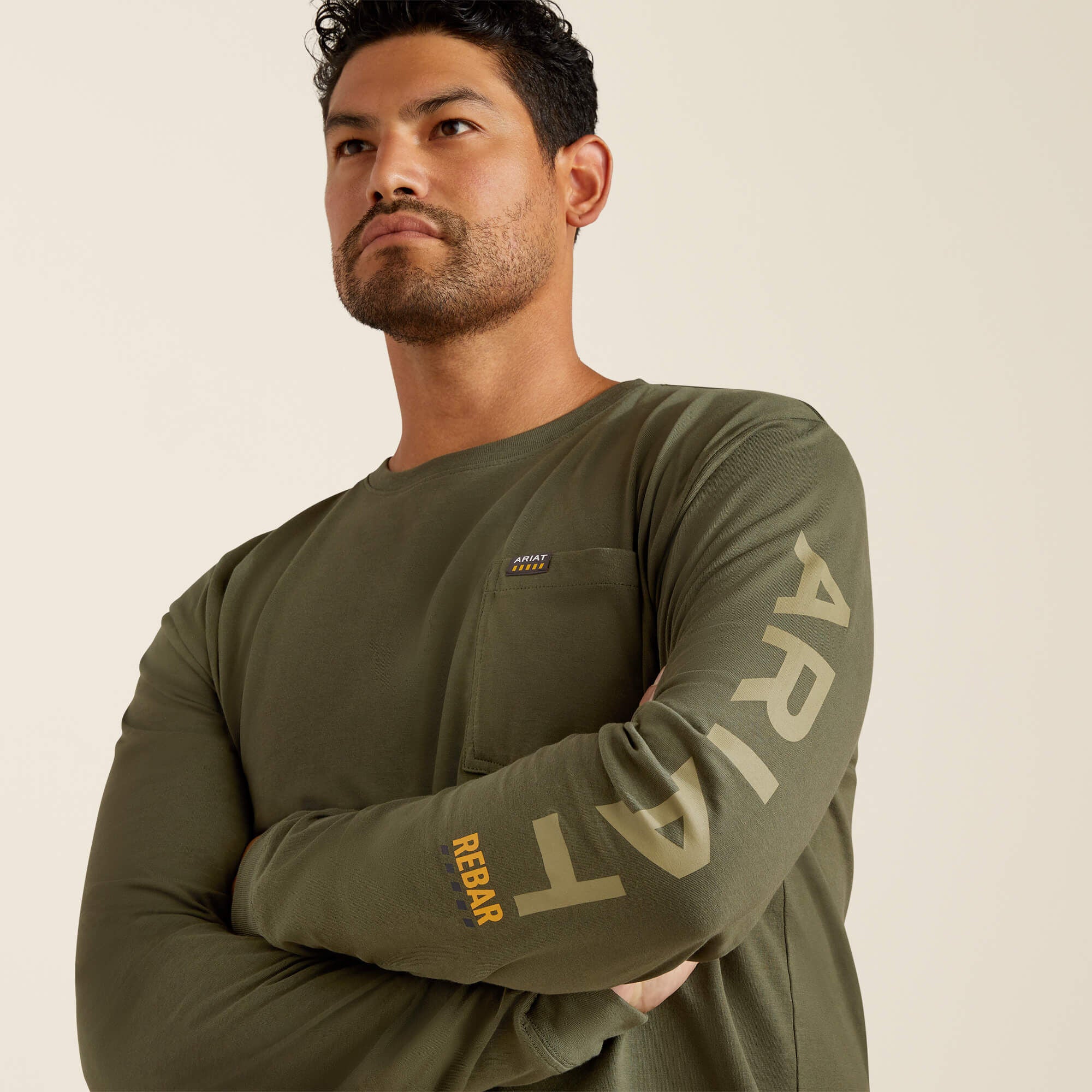 Ariat Rebar Cotton Strong Standard Logo Pocket T-Shirt Men