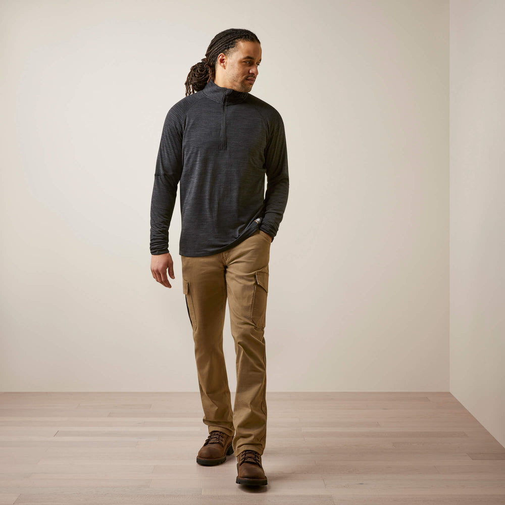 Ariat Rebar Gridwork Baselayer 1/4 Zip T-Shirt Men