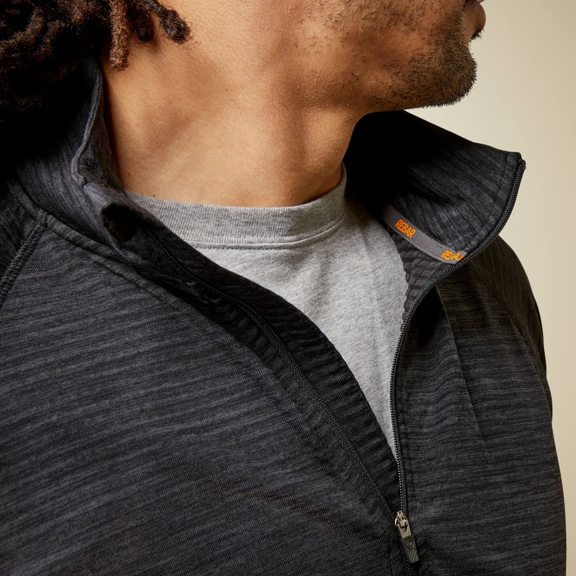 Ariat Rebar Gridwork Baselayer 1/4 Zip T-Shirt Men