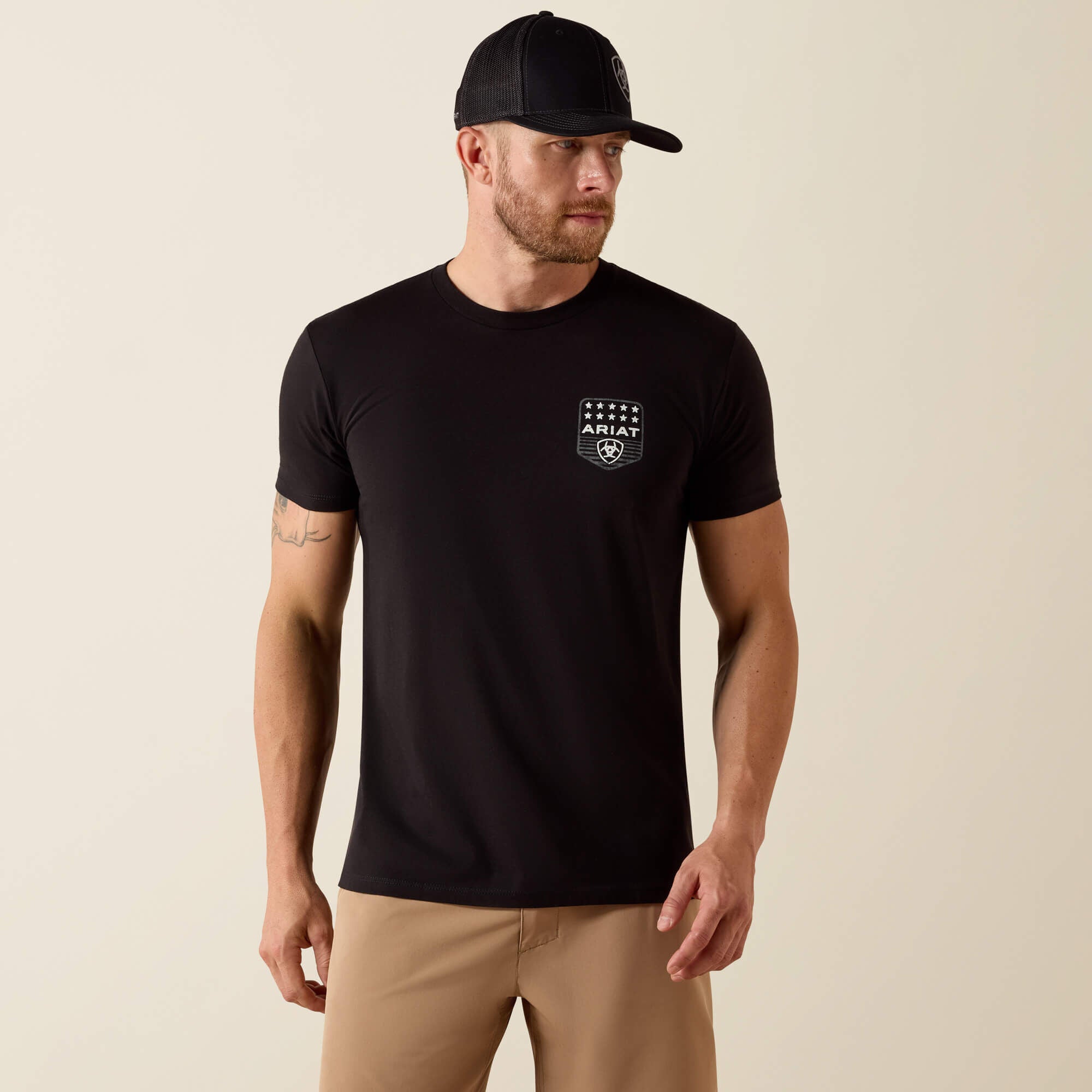 Ariat Ariat Stripe Patriotic Badge T-Shirt Men
