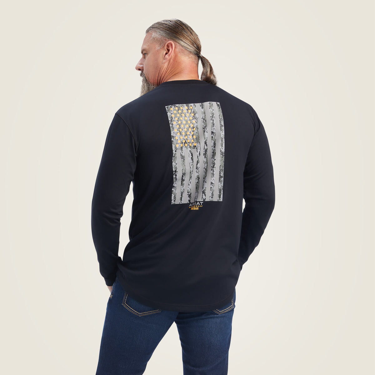 Ariat Rebar Workman Reflective Flag Graphic T-Shirt Men